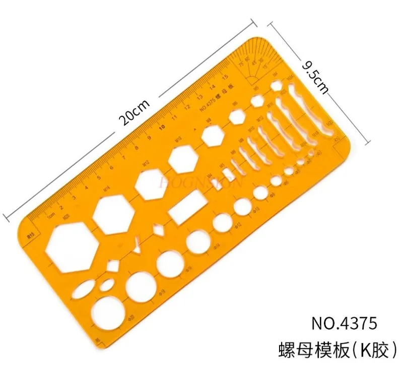 Engineering And Interior Design - 1pcs Drawing Template Nut Template Architectural
