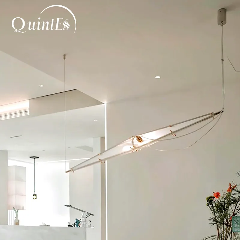Interior Design Hall - LED Glass Chandelier Minimalist Design Silver