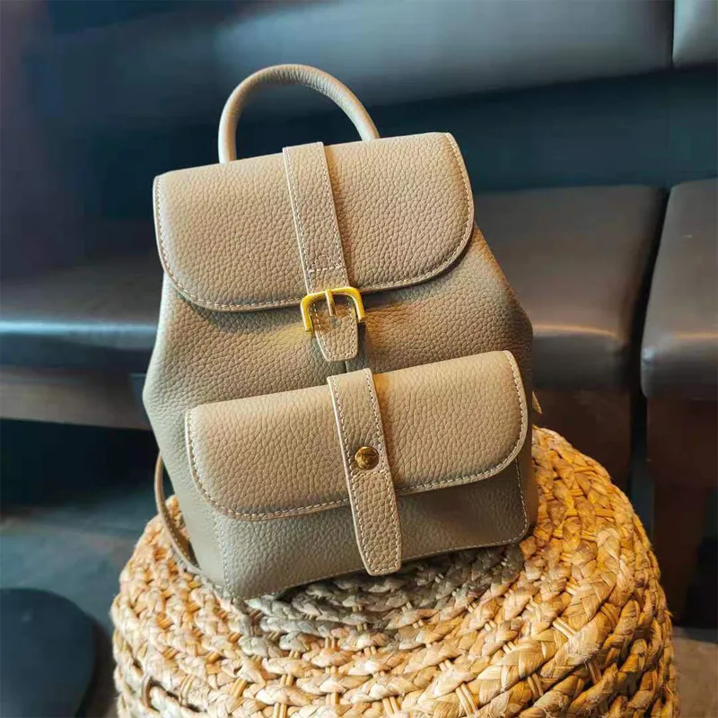 Interior Design Women - Genuine Cowhide Leather Women's Backpack Luxury