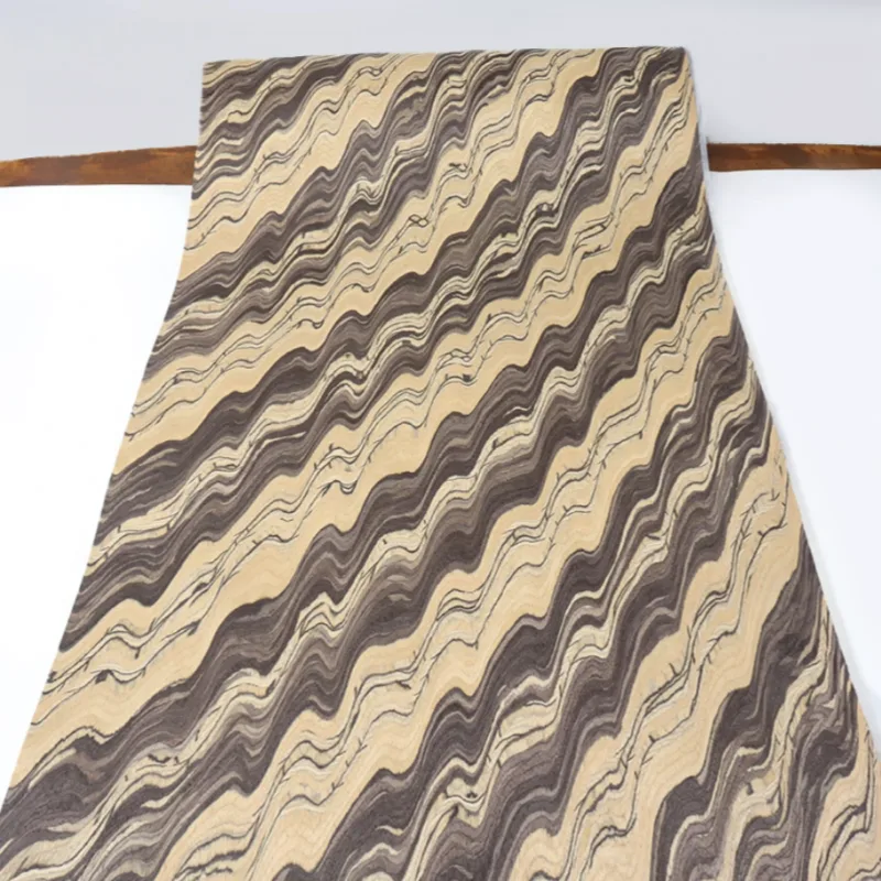 Interior Design Tech - L:250*58cm Marble Wave Ink Painting Wood