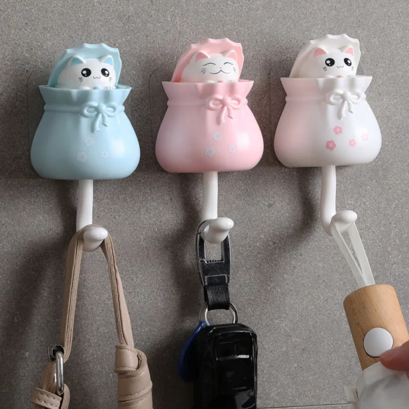 Interior Design Home - Household Cartoon Cat Decorative Hooks Key