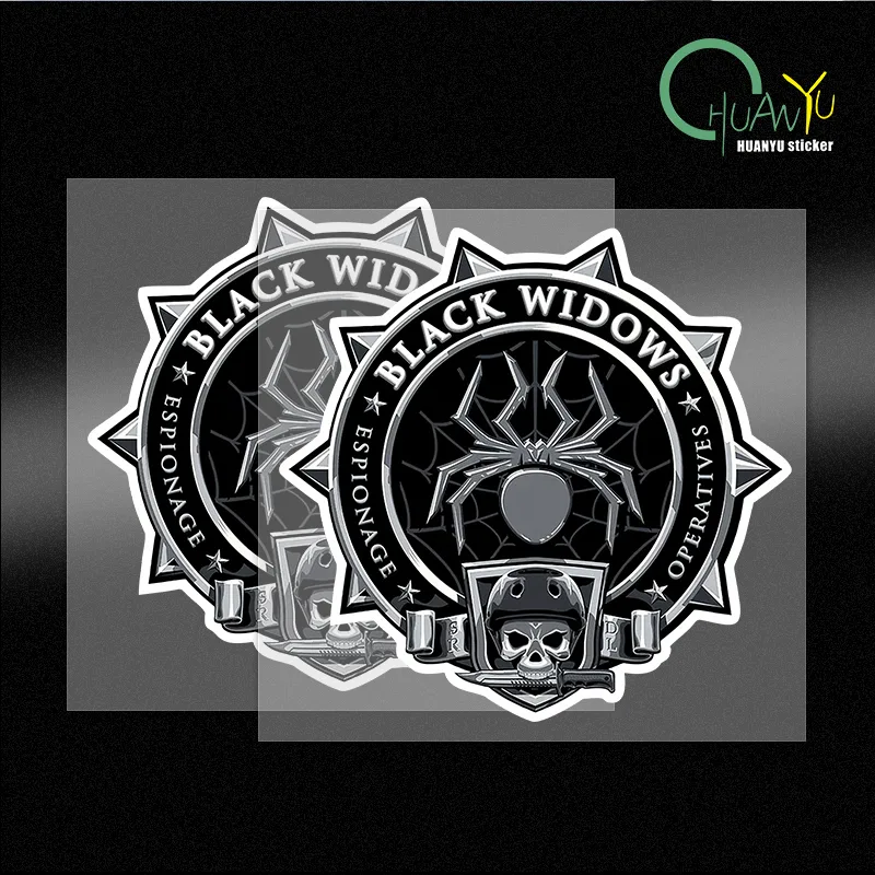 Interior Design Home Decor - Black Widows Wallstickers Skull Punk Style