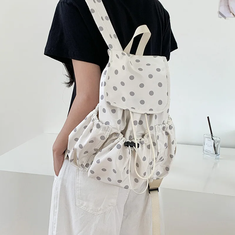 Interior Design Women - Polka Dot Women Backpack Ladies Travel