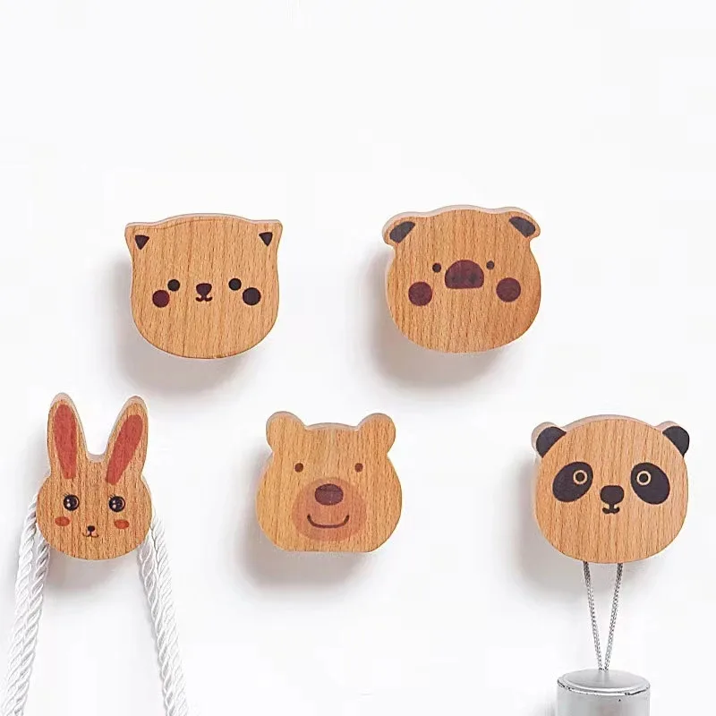 Interior Design Home - Wooden Cute Animal Coat Hook Solid