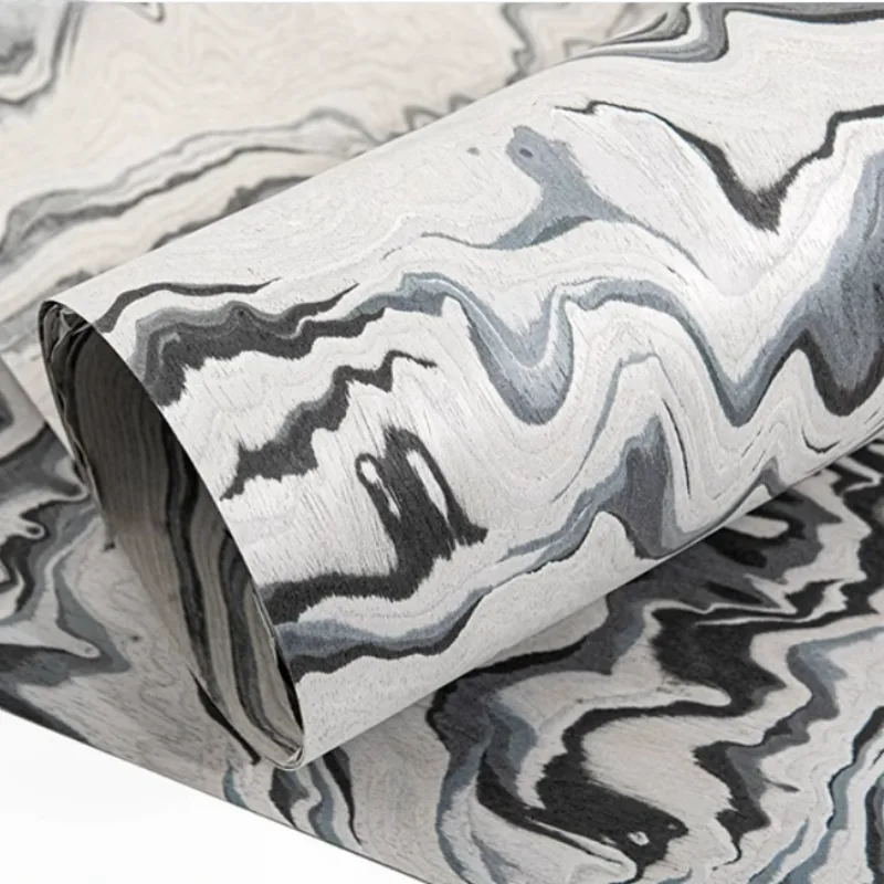 Interior Design White And Wood - Black White Ink Painting Engineered Wood
