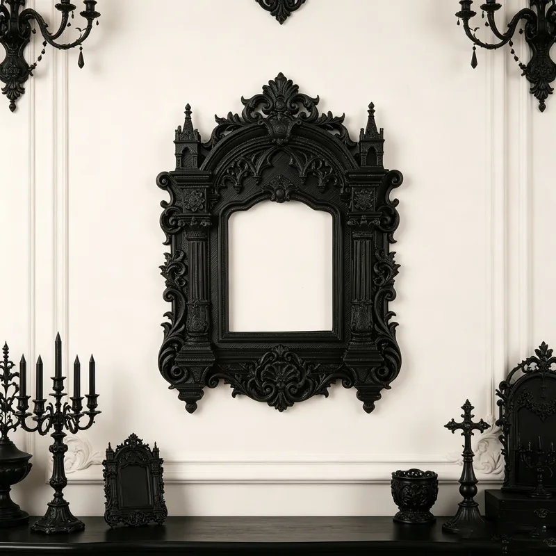 Interior Design Home Decor - Cross-border Gothic castle relief photo frame