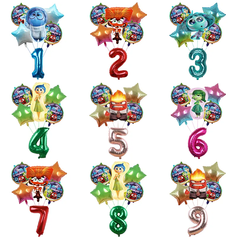 Interior Design Home Decor - 6pcs New Inside Out2 Balloons Set