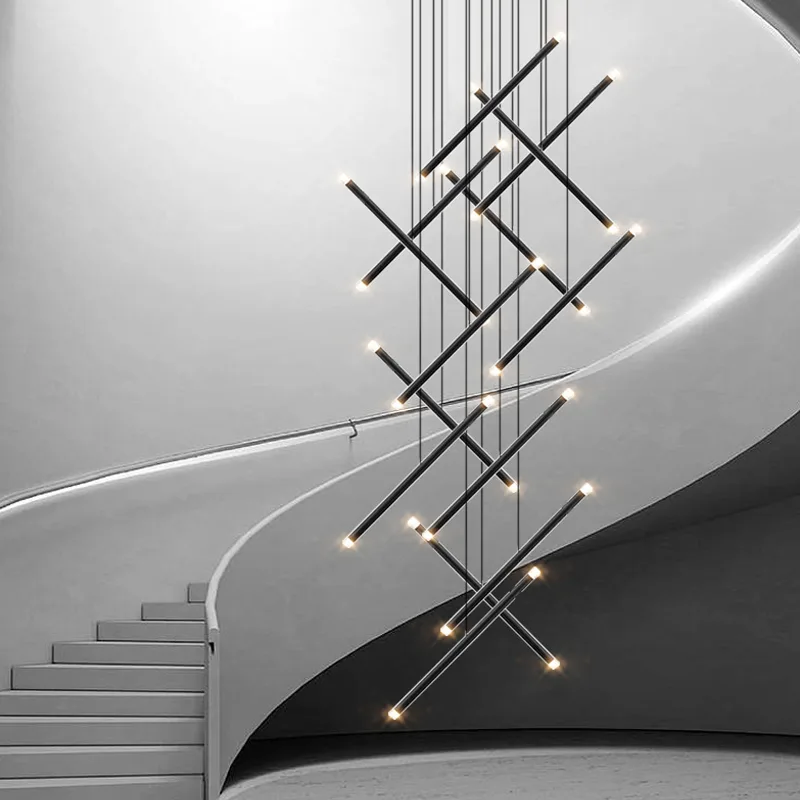 Interior Design Hall - Modern Chandelier LED Stair Chandelier Designer
