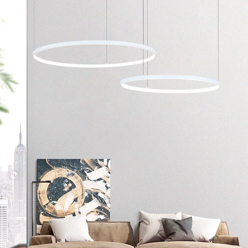 Engineering And Interior Design - Modern Circle Rings LED Chandeliers Interior