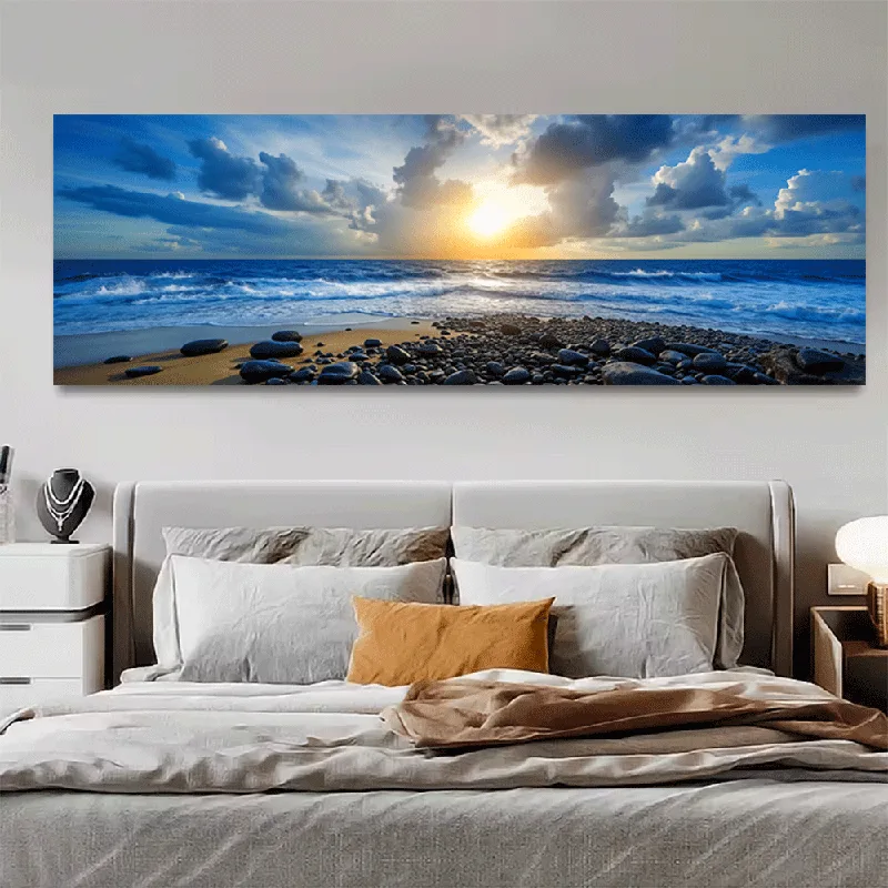 Interior Design Home Decor - 1PC-Canvas poster Unframed Ocean Sunset Beach