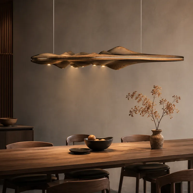 Interior Design Hall - Wabi Sabi Wood Sculptural Mountain Shape