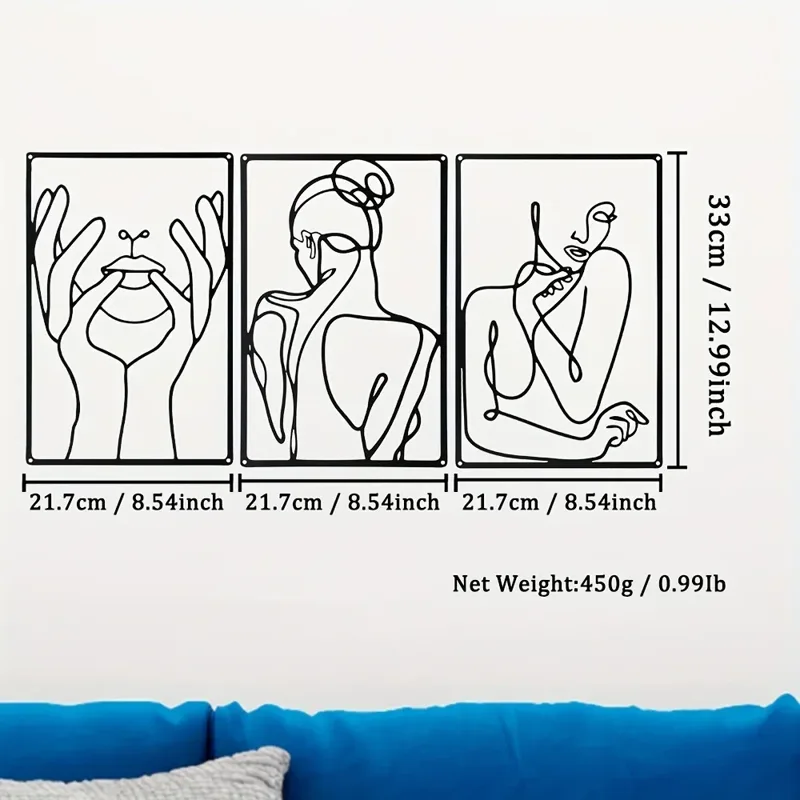 3pcs Stunning Line Drawing Dec - Interior Design Home recension och pris