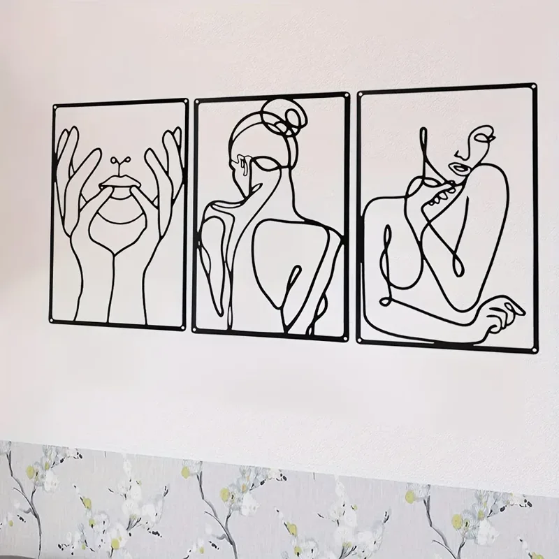 3pcs Stunning Line Drawing Dec - Interior Design Home recension och pris