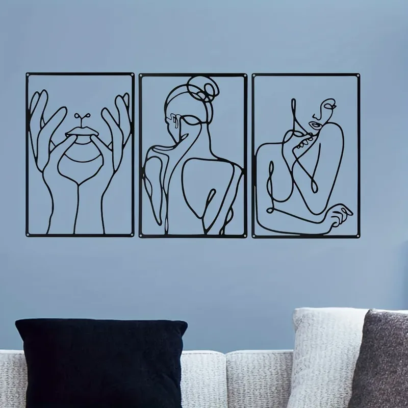 3pcs Stunning Line Drawing Dec - Interior Design Home recension och pris