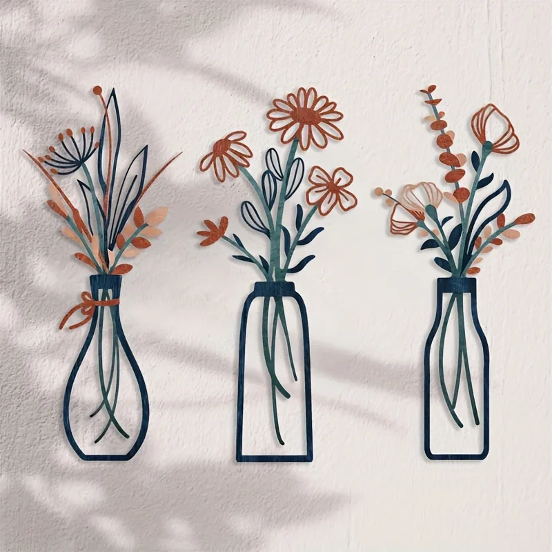 3 Large Floral Wall Art Sculpt - Interior Design Home Decor recension och pris