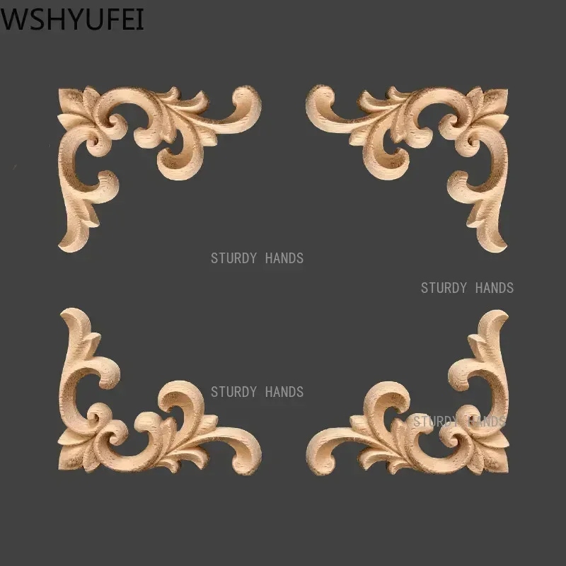 8pcs Floral Wood Carved Wooden - Interior Design Home Decor recension och pris