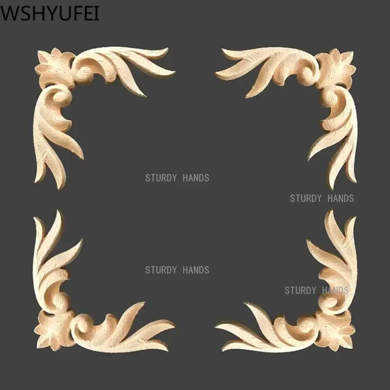 8pcs Floral Wood Carved Wooden - Interior Design Home Decor recension och pris