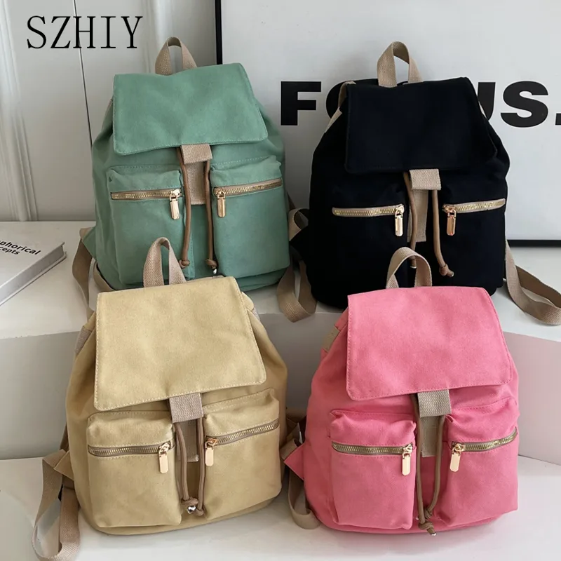 Canvas Backpack Women Travel B - Interior Design Women recension och pris