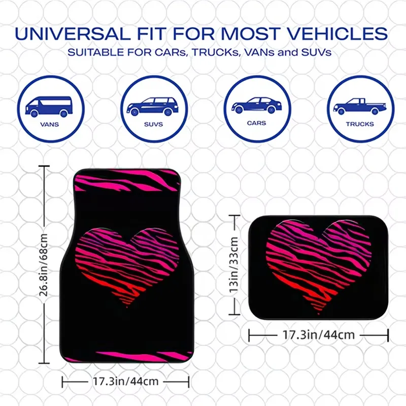 4Pcs Pink Zebra Print Heart-Sh - Interior Design Product recension och pris