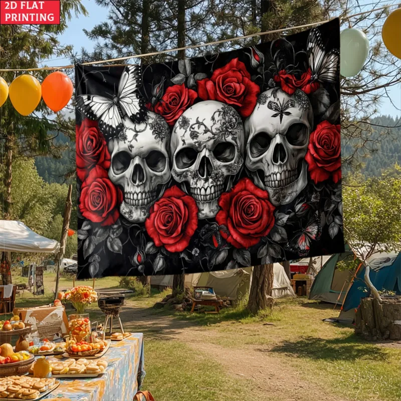 unframed Skull and Roses Gothi - Interior Design Home Decor recension och pris
