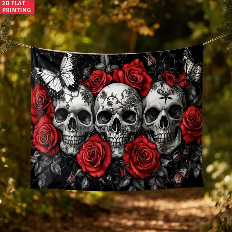 unframed Skull and Roses Gothi - Interior Design Home Decor recension och pris