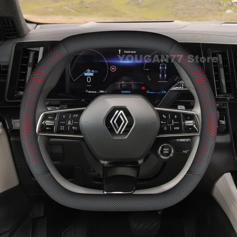 Leather Car Steering Wheel Cov - Interior Design Tech recension och pris