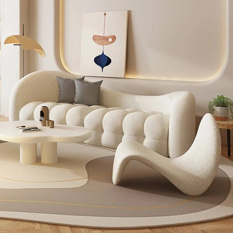 Cream White Living Room Sofas  - Interior Design White And Wood recension och pris