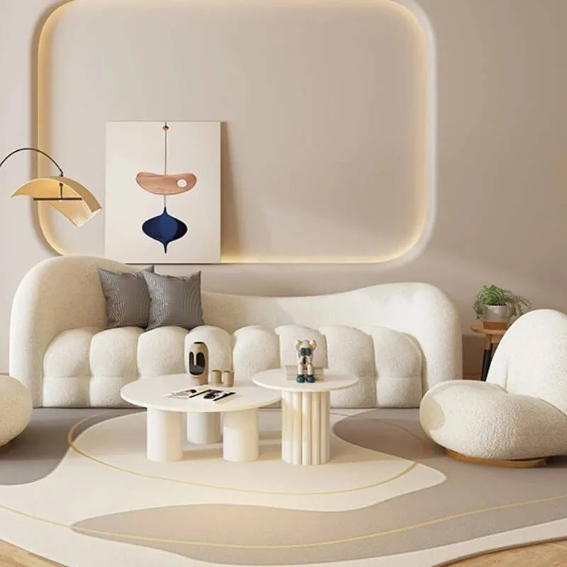 Cream White Living Room Sofas  - Interior Design White And Wood recension och pris