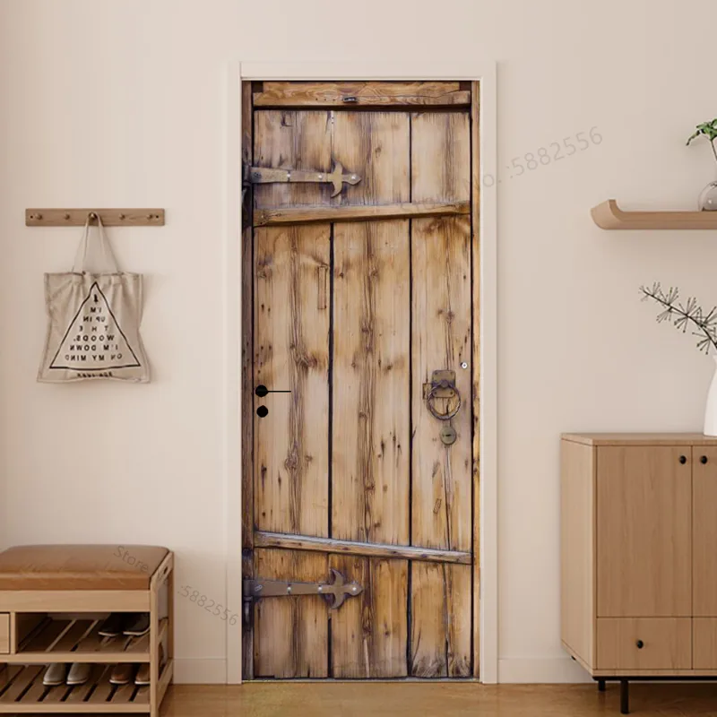 Imitation Wood Door Sticker Re - Interior Design Home recension och pris