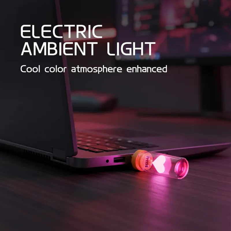 New USB Heart Car Ambient Mood - Interior Design Home Decor recension och pris