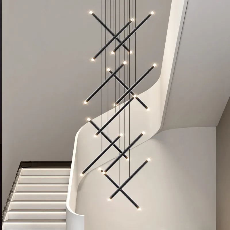 Modern Chandelier LED Stair Ch - Interior Design Hall recension och pris