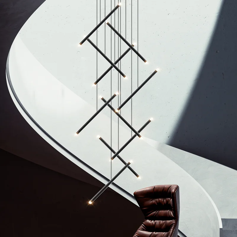 Modern Chandelier LED Stair Ch - Interior Design Hall recension och pris
