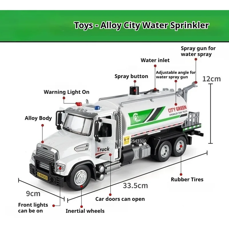 1:32 City Sprinkler Truck Anti - Engineering And Interior Design recension och pris