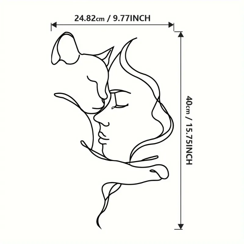 Sleek Black Cat and Woman Meta - Interior Design Women recension och pris