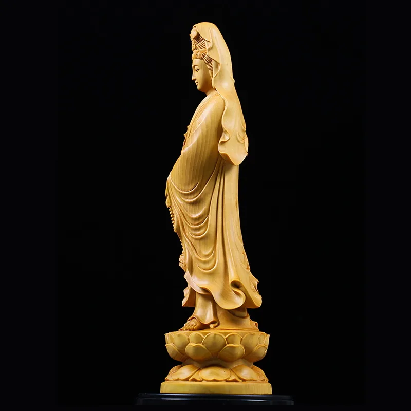 Natural Cypress Guanyin  Buddh - Interior Design Home Decor recension och pris
