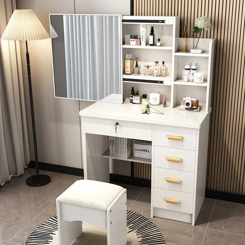 Modern Aesthetic Vanity Table  - Interior Design White And Wood recension och pris