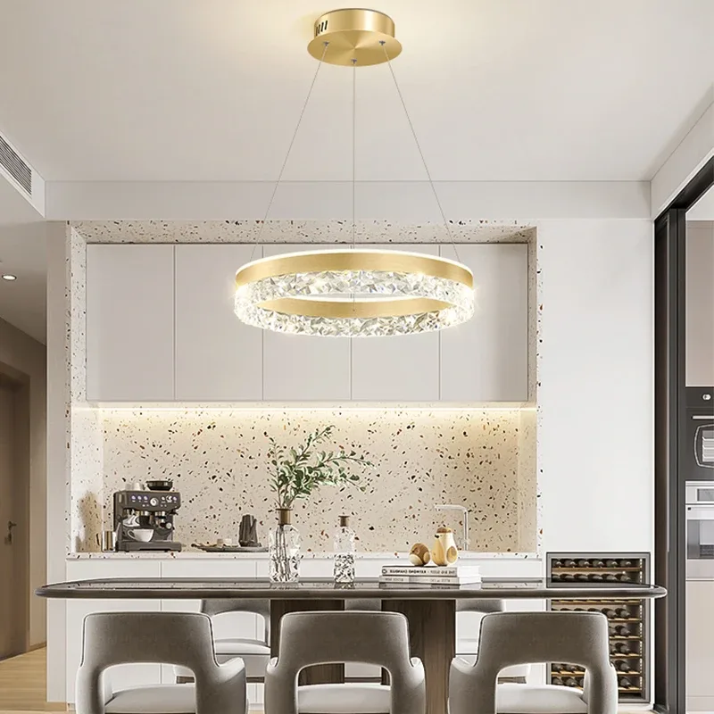 Modern Luxury Crystal LED Pend - Interior Design Hall recension och pris