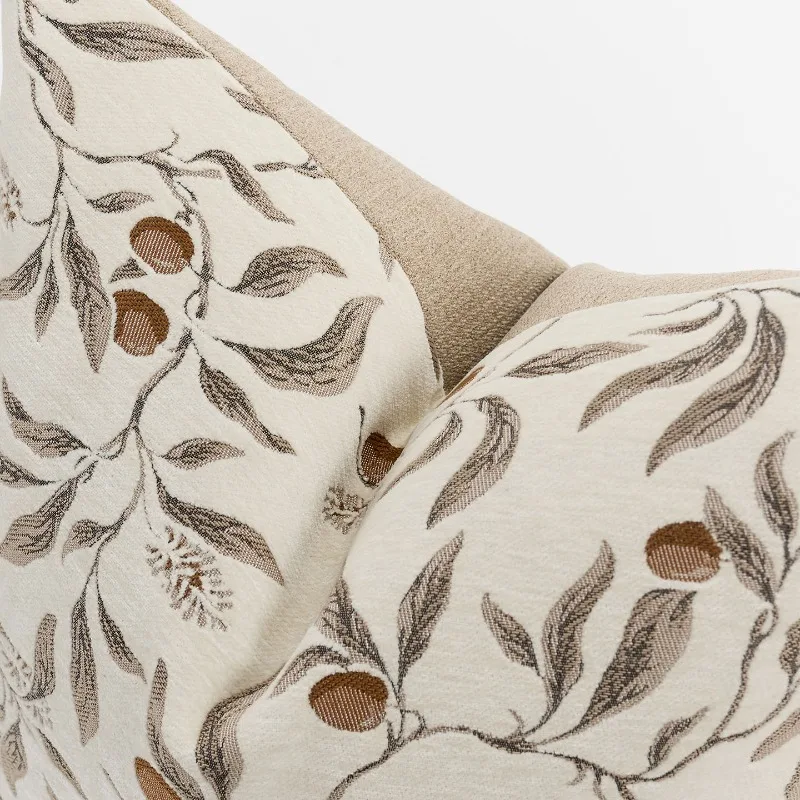 Cream Beige Chenille Botanical - Textured Throw Natural recension och pris